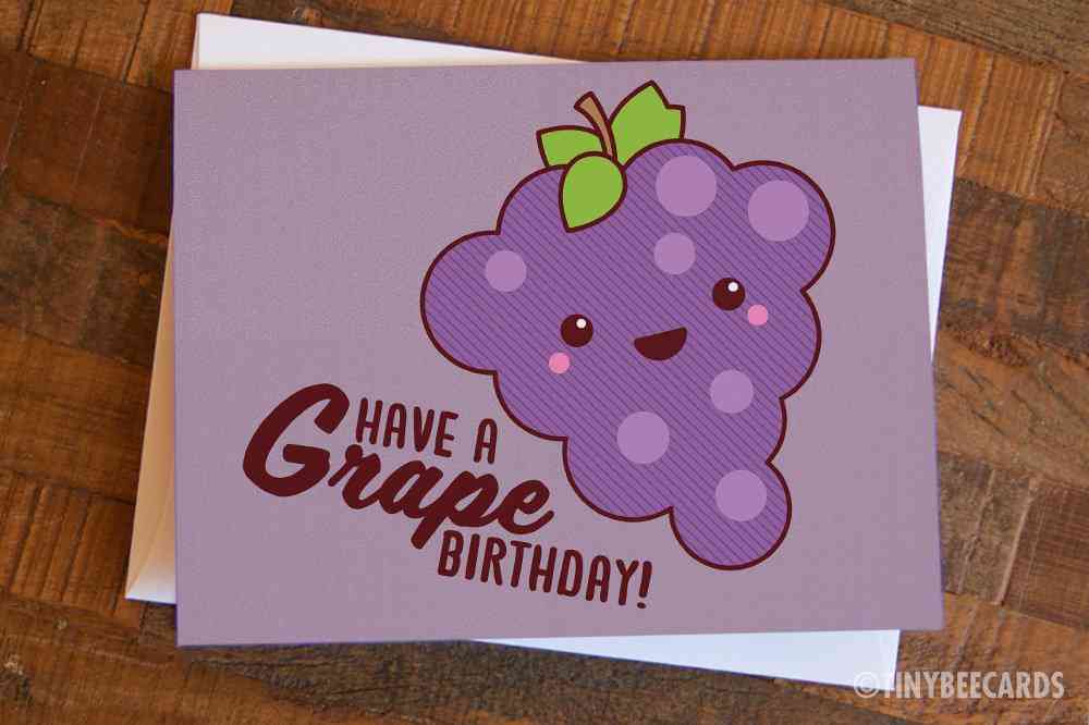 Grape Birthday Birthday Card