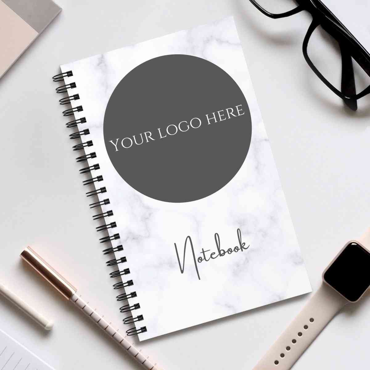 Logo Notebook - Marble Design