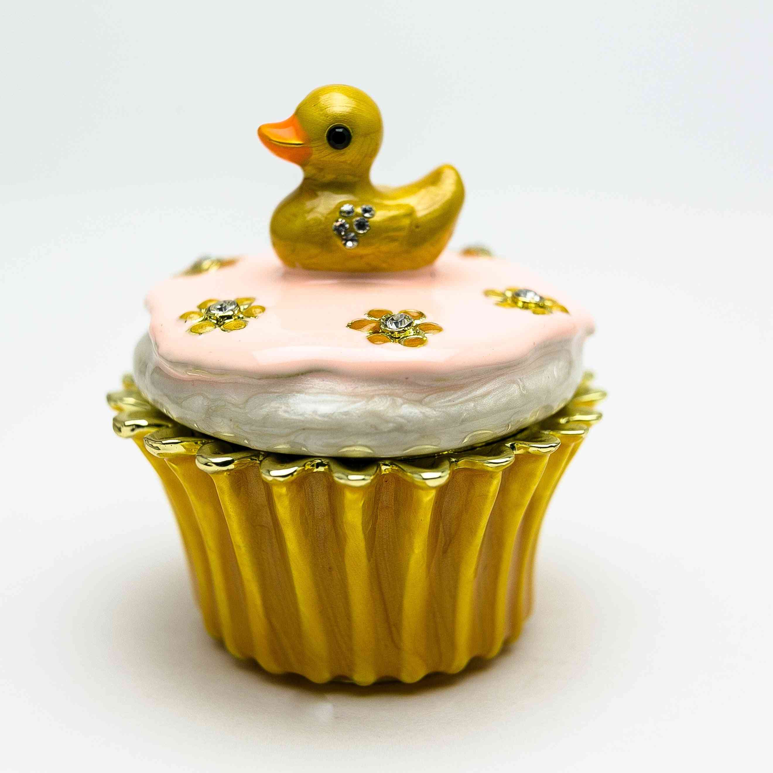 Duck On Cupcake Trinket Box