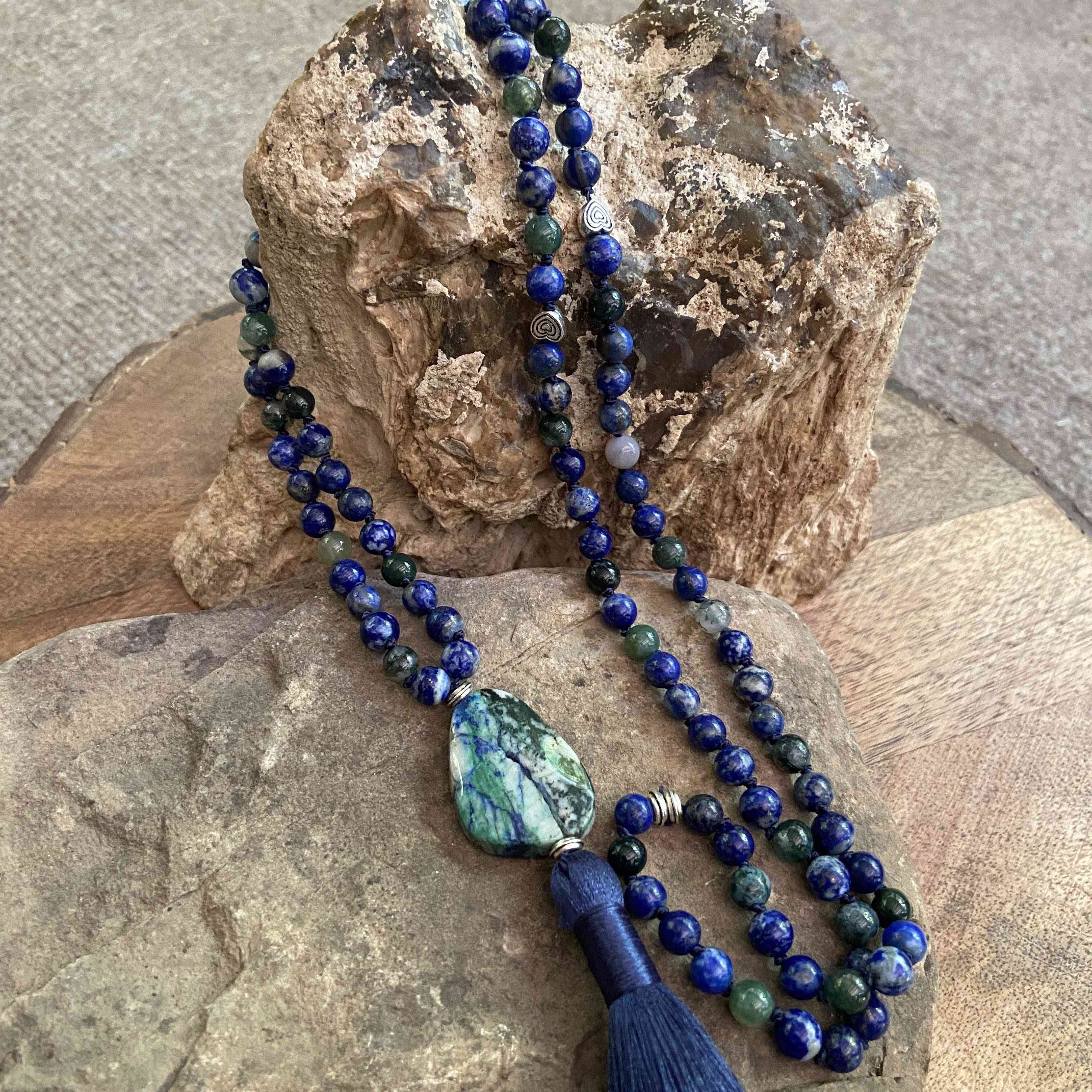 Blue Beads Mala