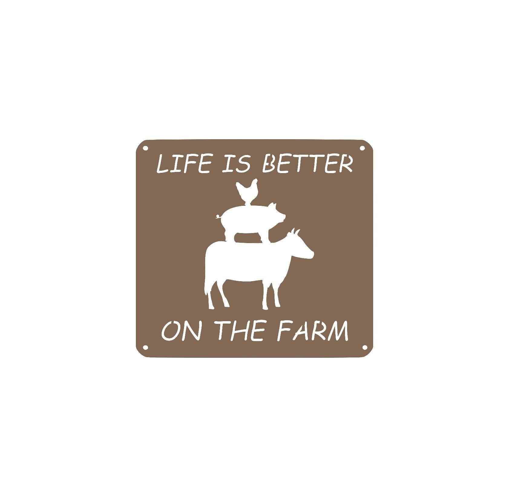 Das Leben ist besser an der Farm Wandbehang