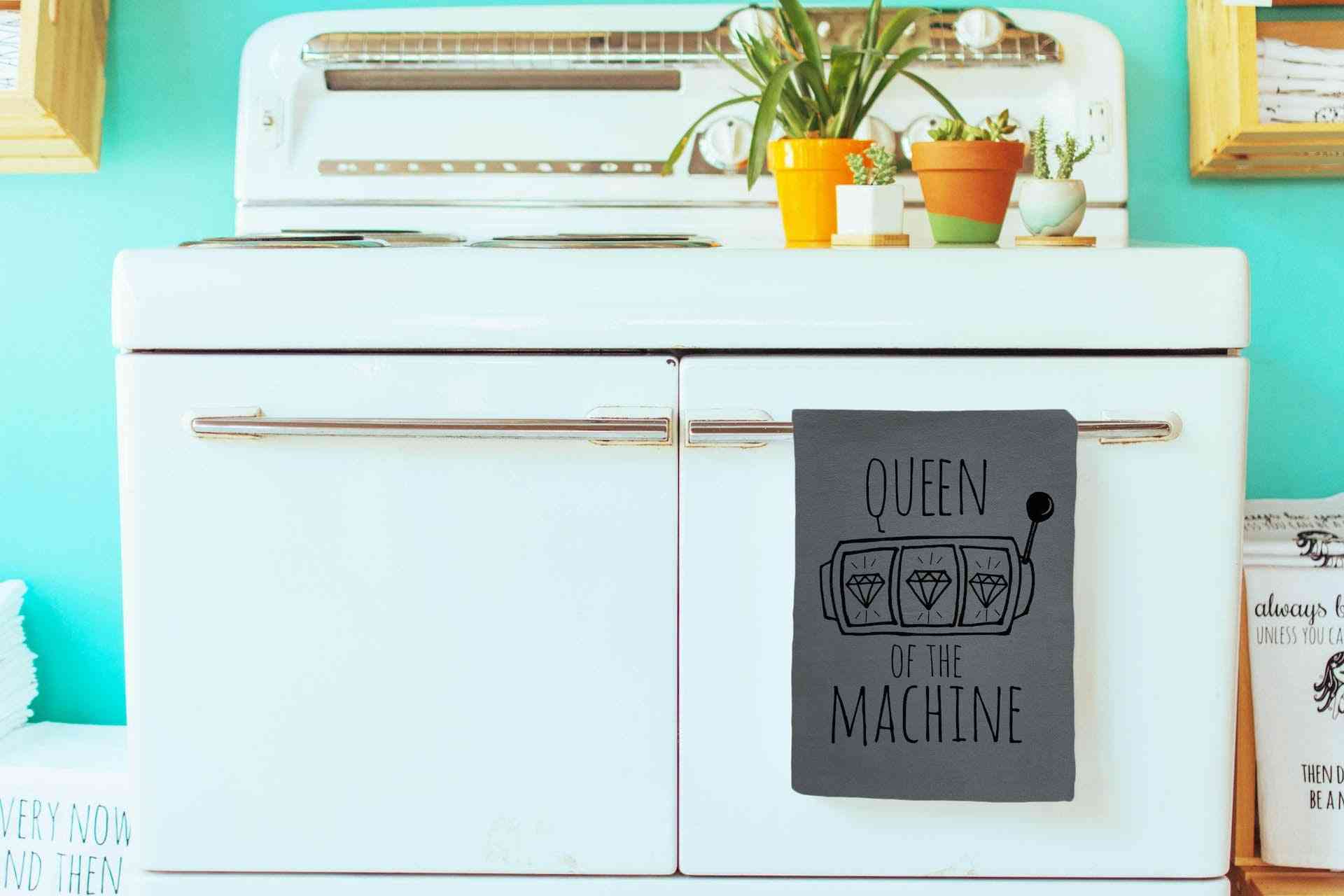 Queen Of The Machine Dish Towel