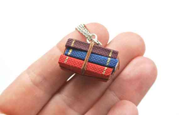Miniaturowy naszyjnik wisiorek z książką