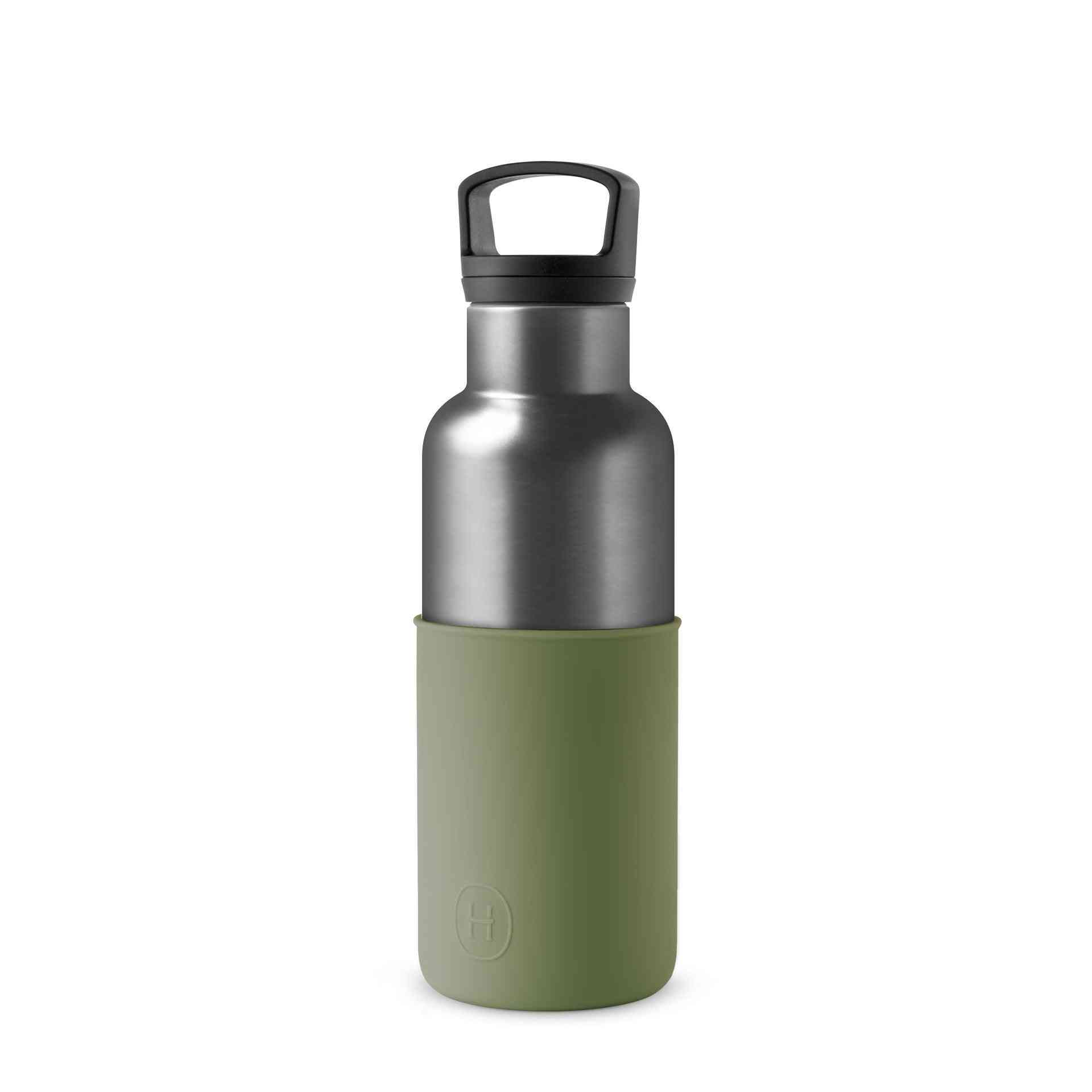 Titanium Grey Army Green 16 Oz Water Bottle