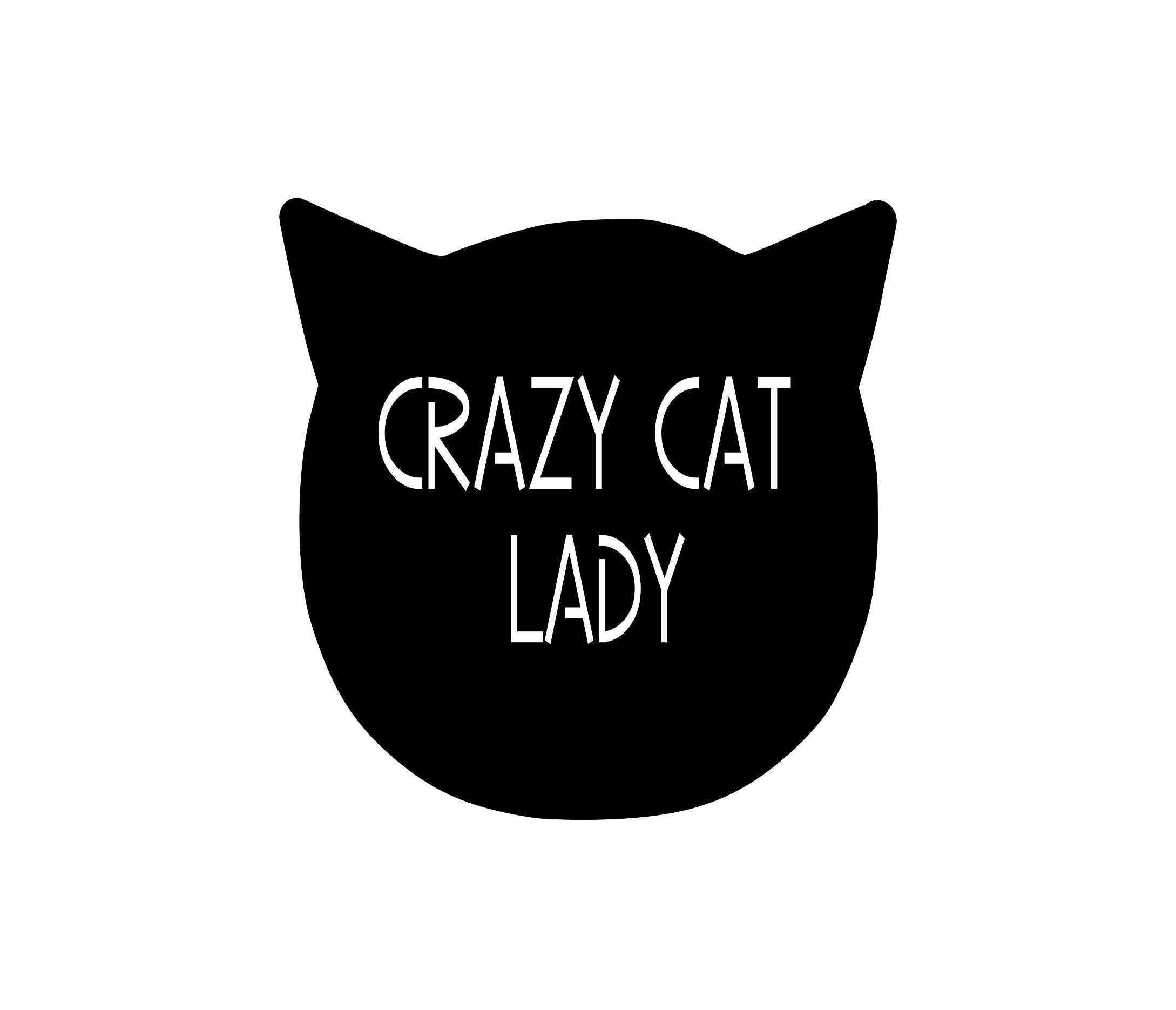 Crazy Cat Lady Metal Art