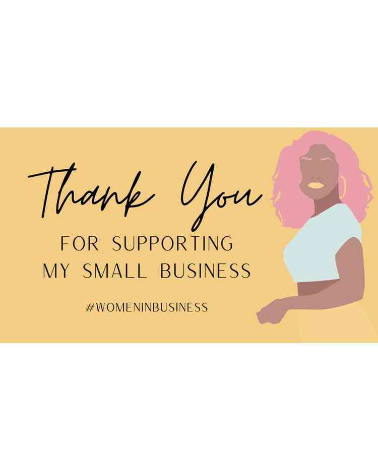 Thank You For Supporting My Small Business Cards