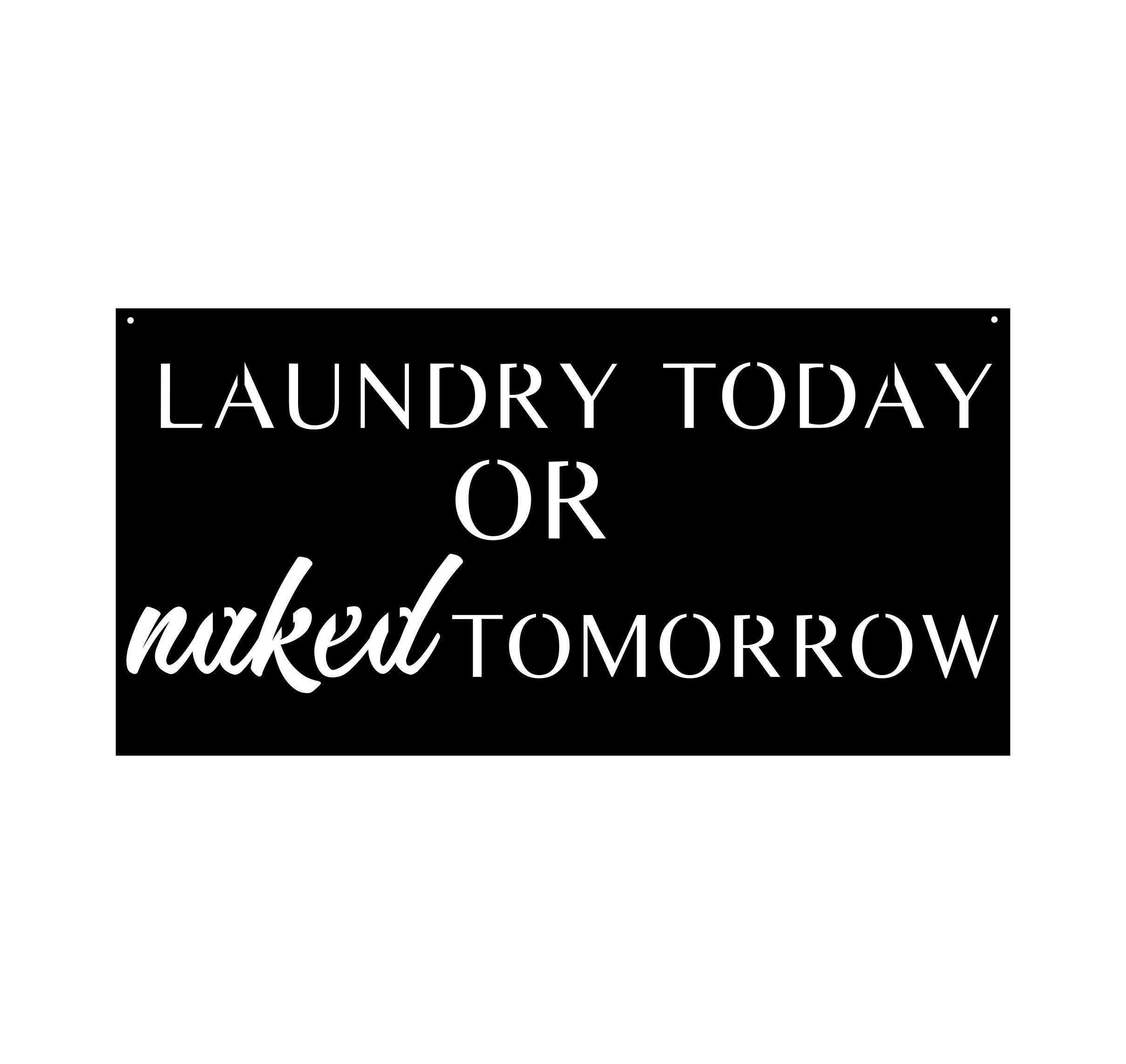 Laundry Today Or Naked Tomorrow-metal Sign Board
