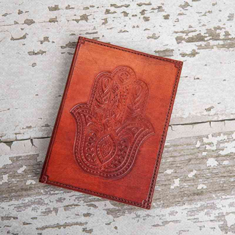 Hamsa Symbol Handmade Genuine Leather Journal