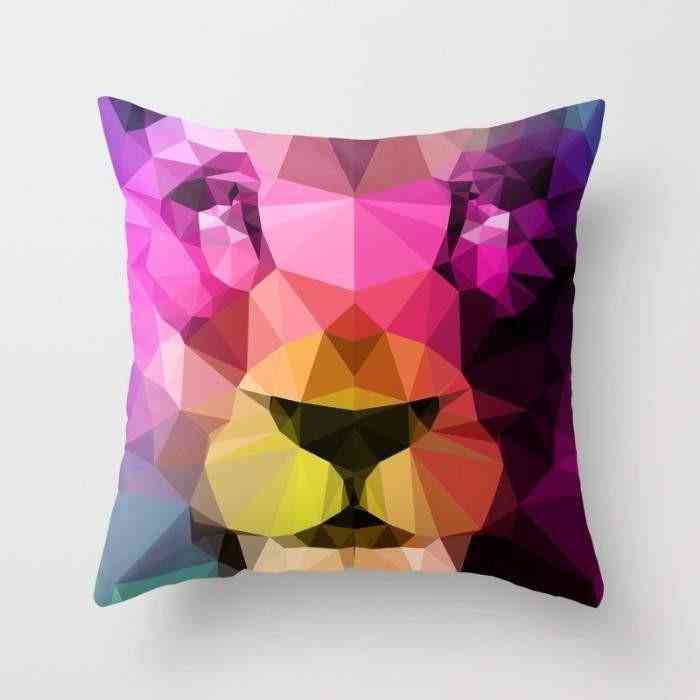 Wild Animal Print Neon Pillow And Cover