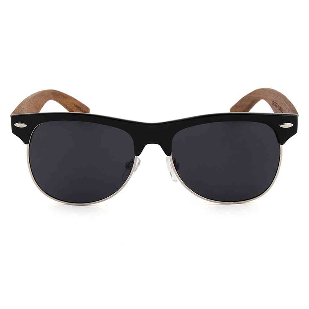 Hebanowe okulary przeciwsłoneczne w stylu retro w stylu browline