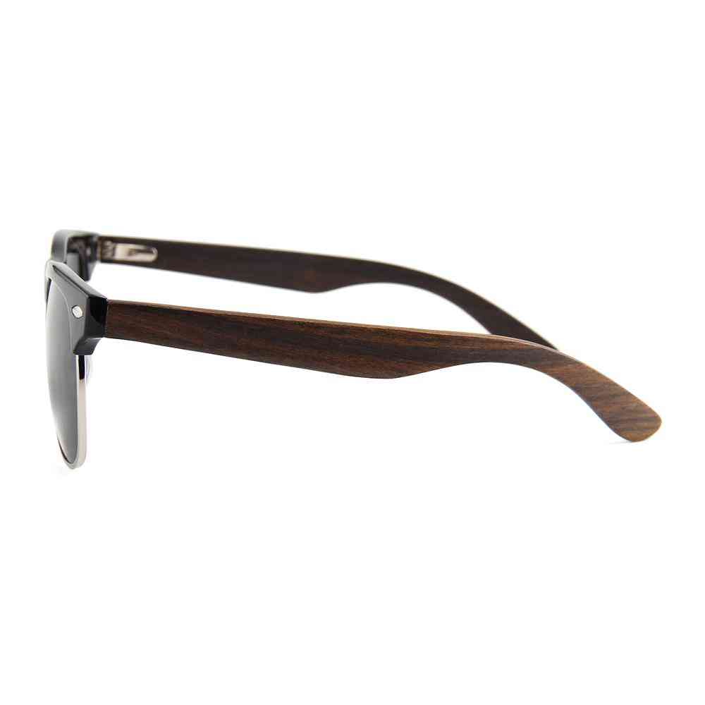 Hebanowe okulary przeciwsłoneczne w stylu retro w stylu browline