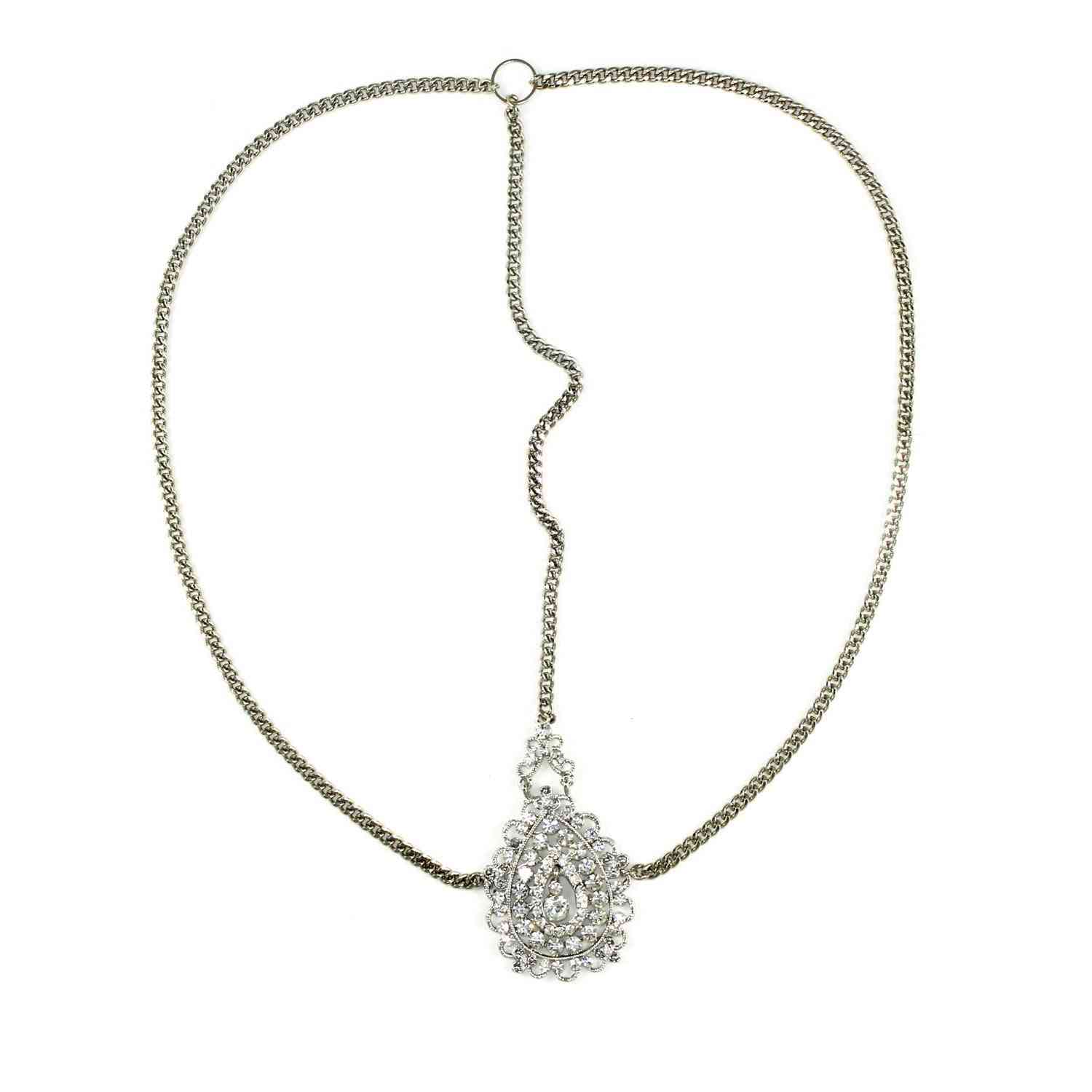 Glass Crystal Rhinestones Chain Headpiece