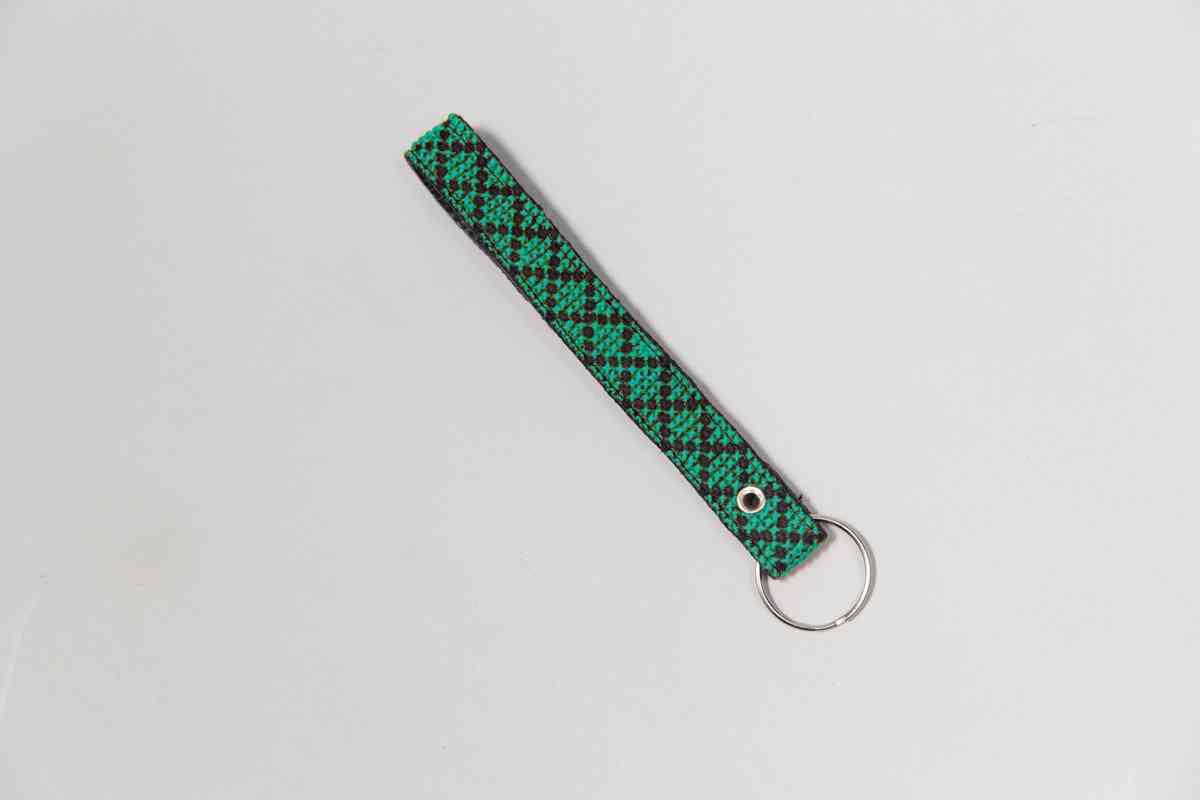 The Teal Leather Key Fob