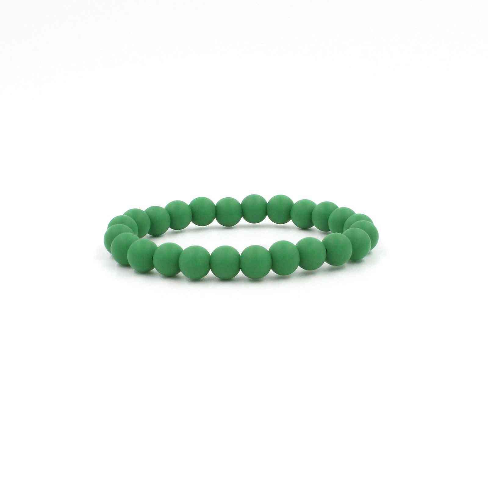 Christmas Green Silicon Rubber Bead Bracelets