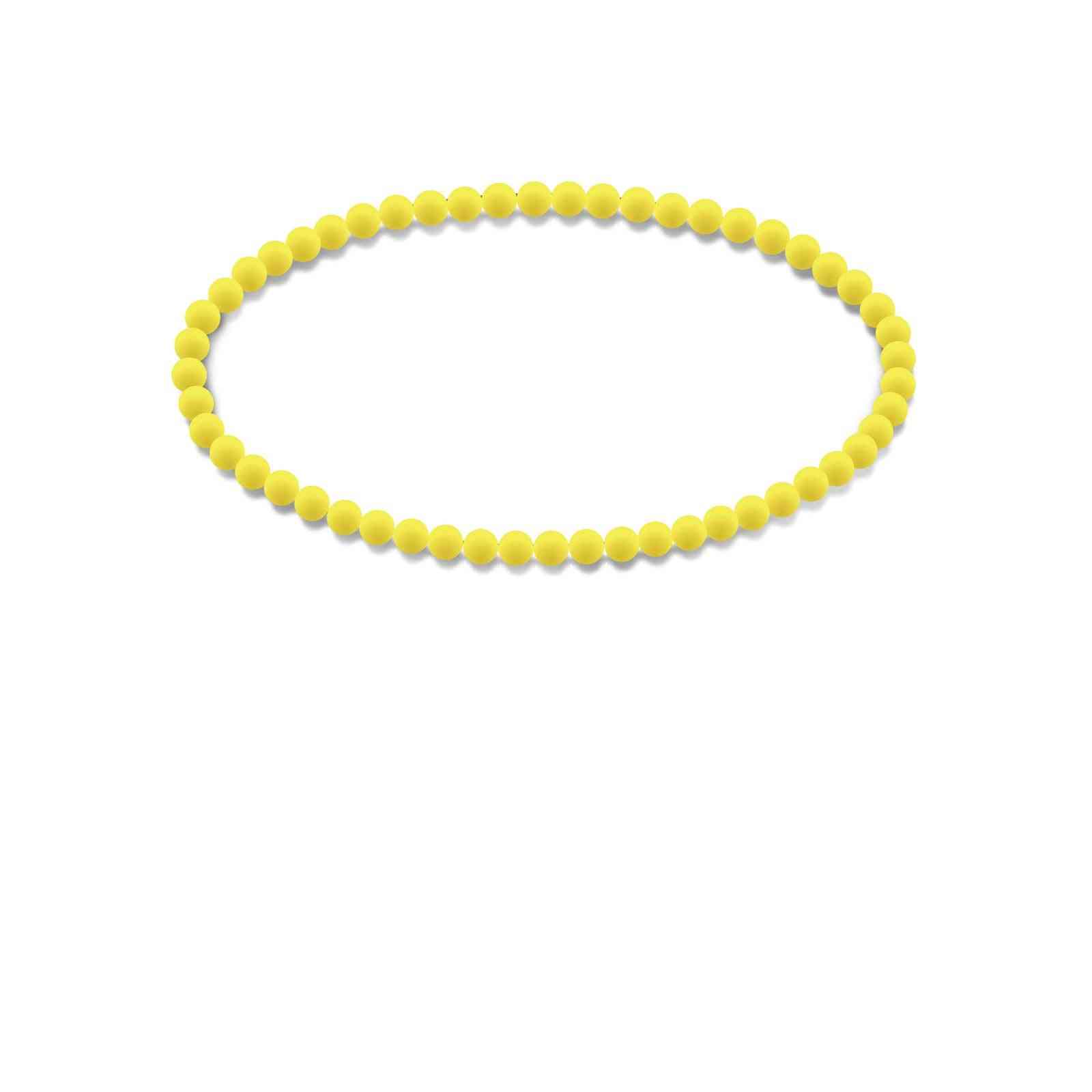 Silicon Rubber Beaded Yellow Yoga Bracelet