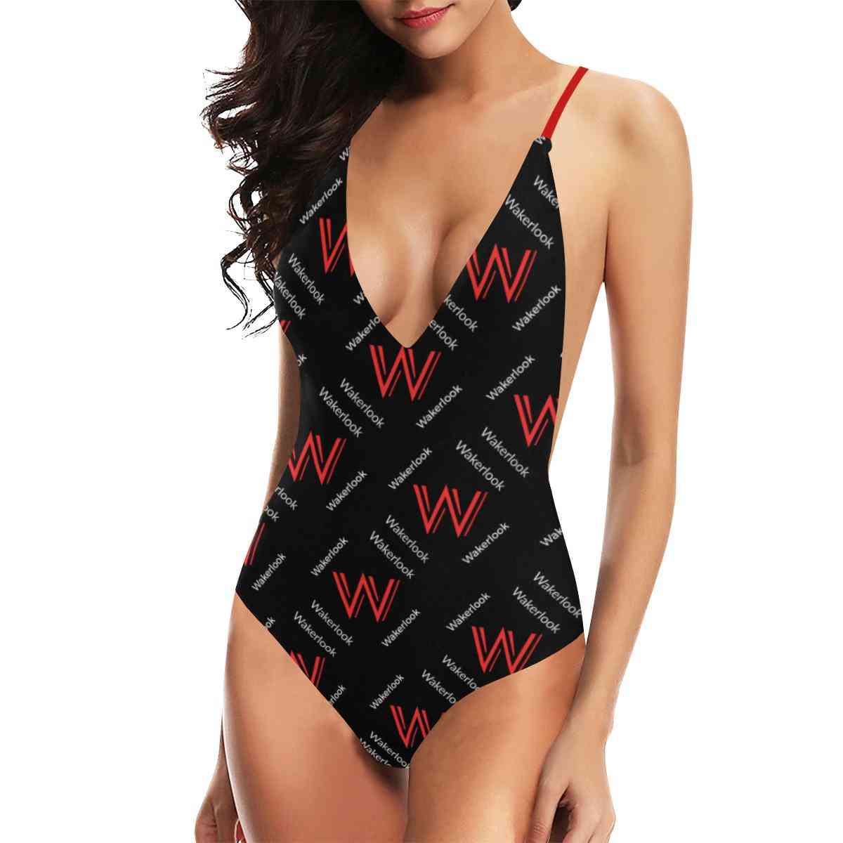 Women's Lacing Backless One Piece Swimsuit