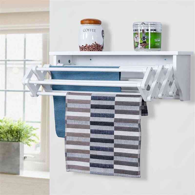 Wall Mounted Folding Clothes Towel Drying Rack