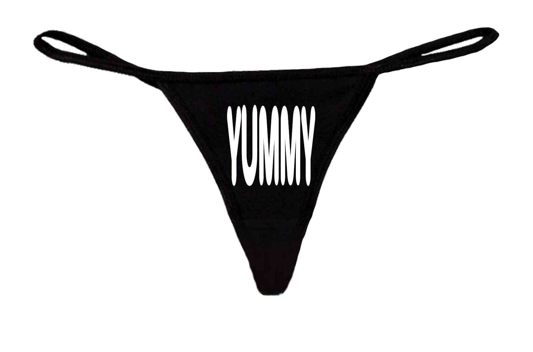 Yummy Letter Printed Womens Thong