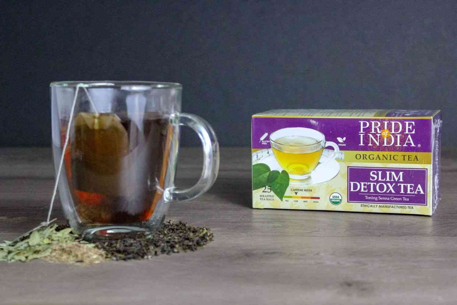 Bolsitas de té orgánico delgado y detox