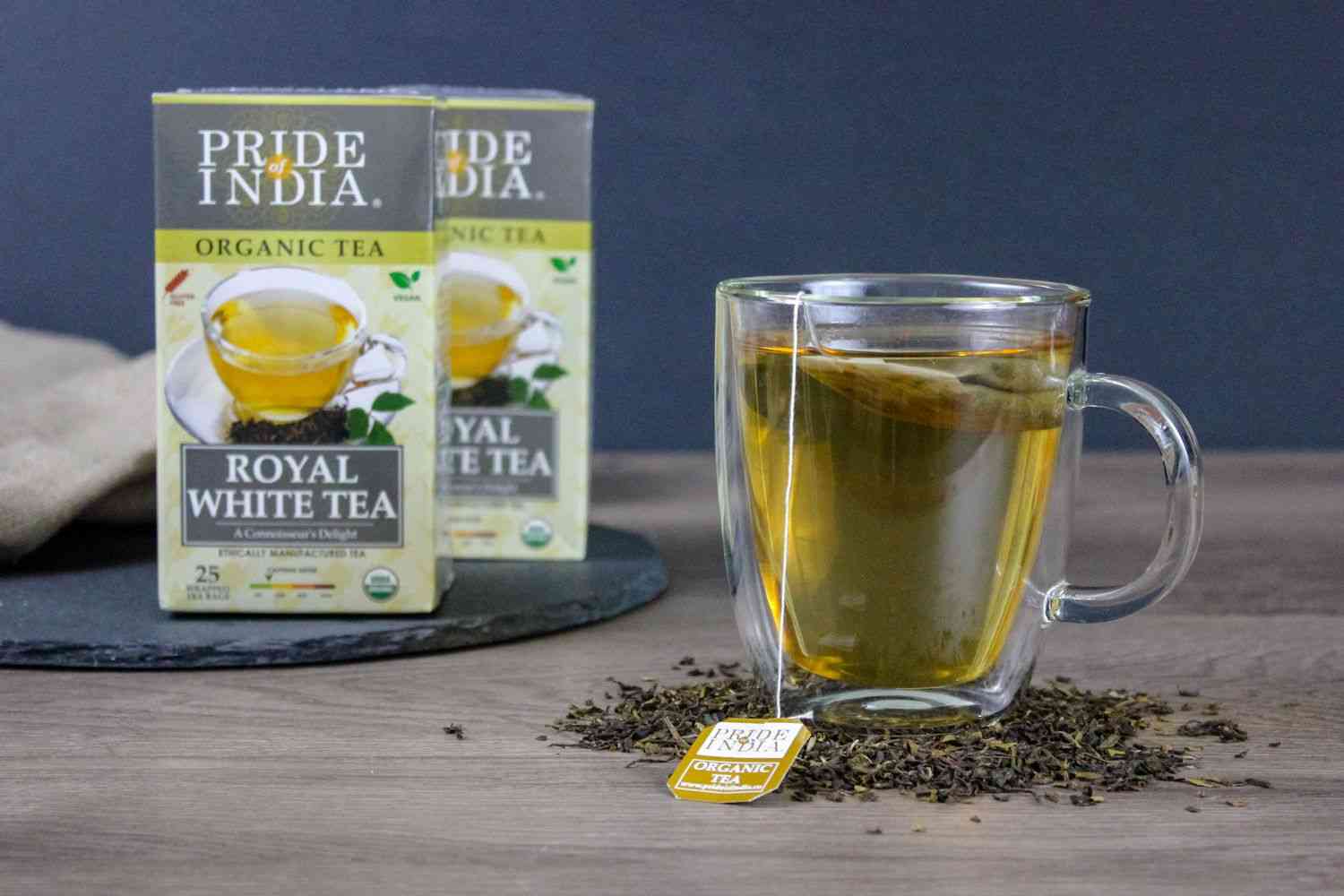 Pungi organice de ceai alb regal