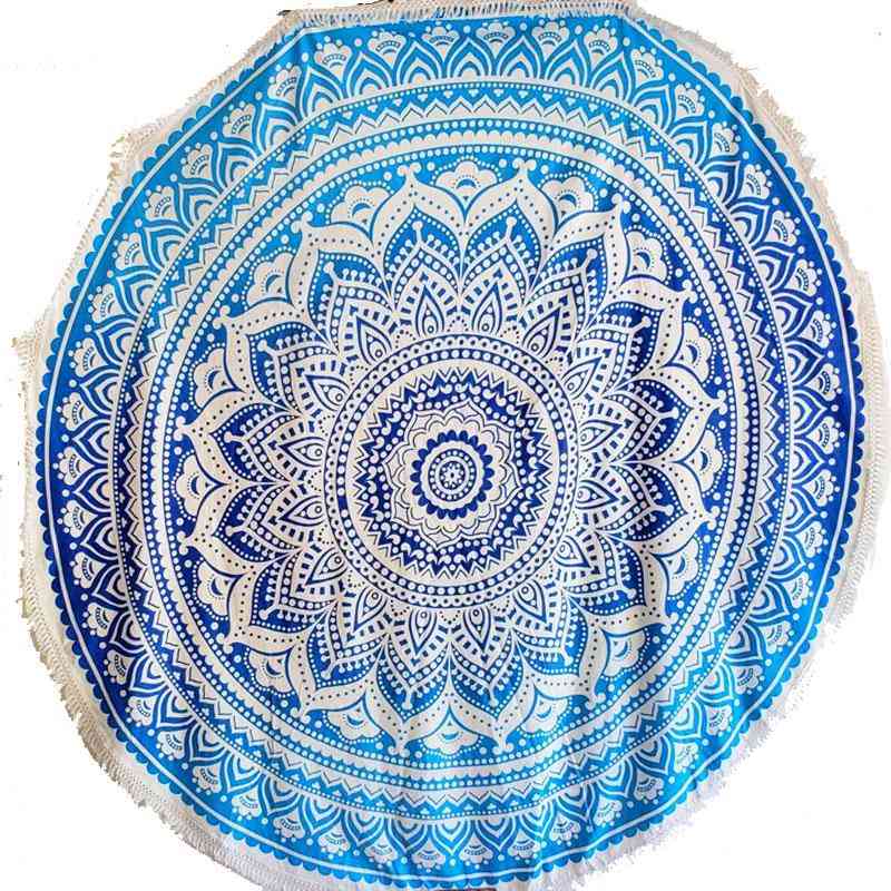 Ombre Round Mandala Tapestry
