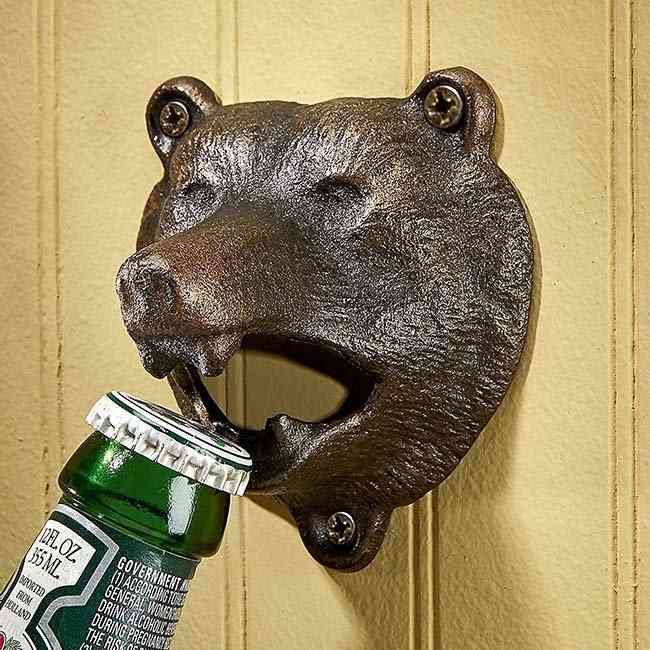Bear Bite Wall Mounted Bottle Opener