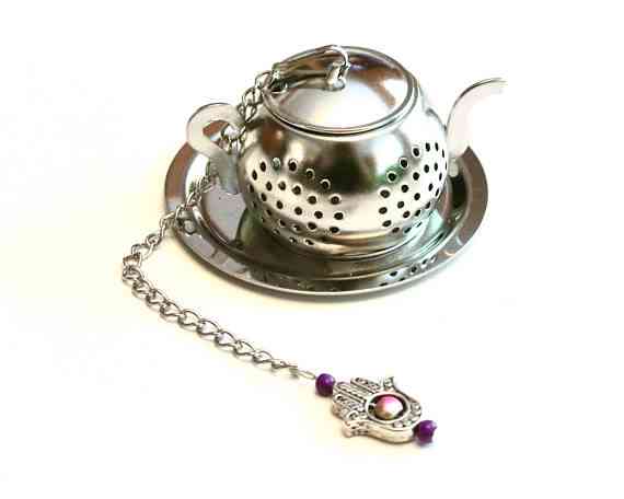 Tea Infuser With Hamsa Hand Charm