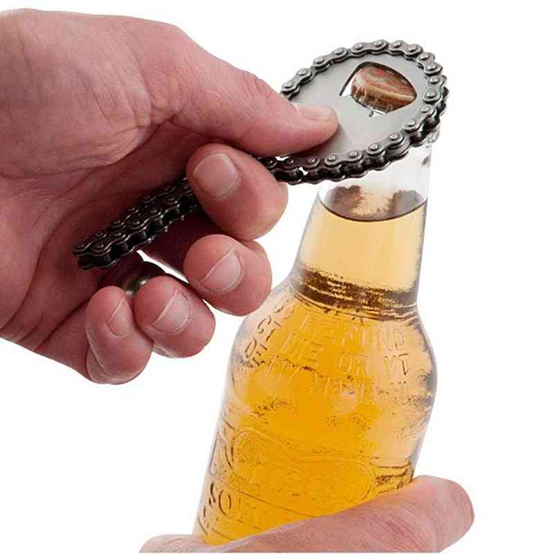 Ouvre-bouteille en forme de chaîne de vélo