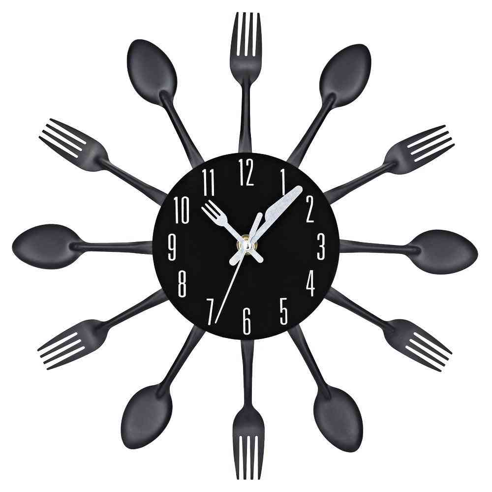 Creative Fork Spoon Kitchen Cutlery Wall Clock
