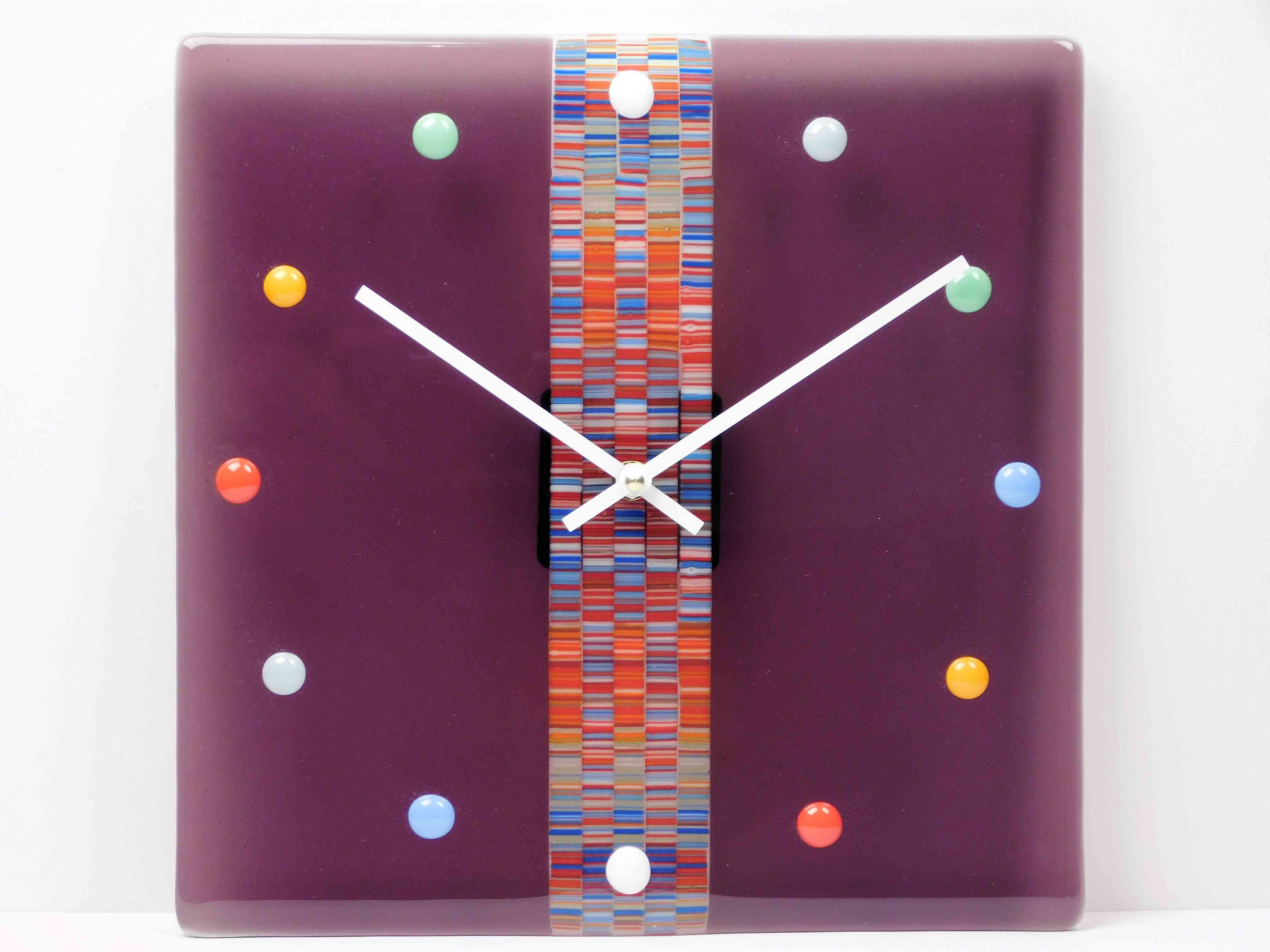 Fused Glass Wall Clock