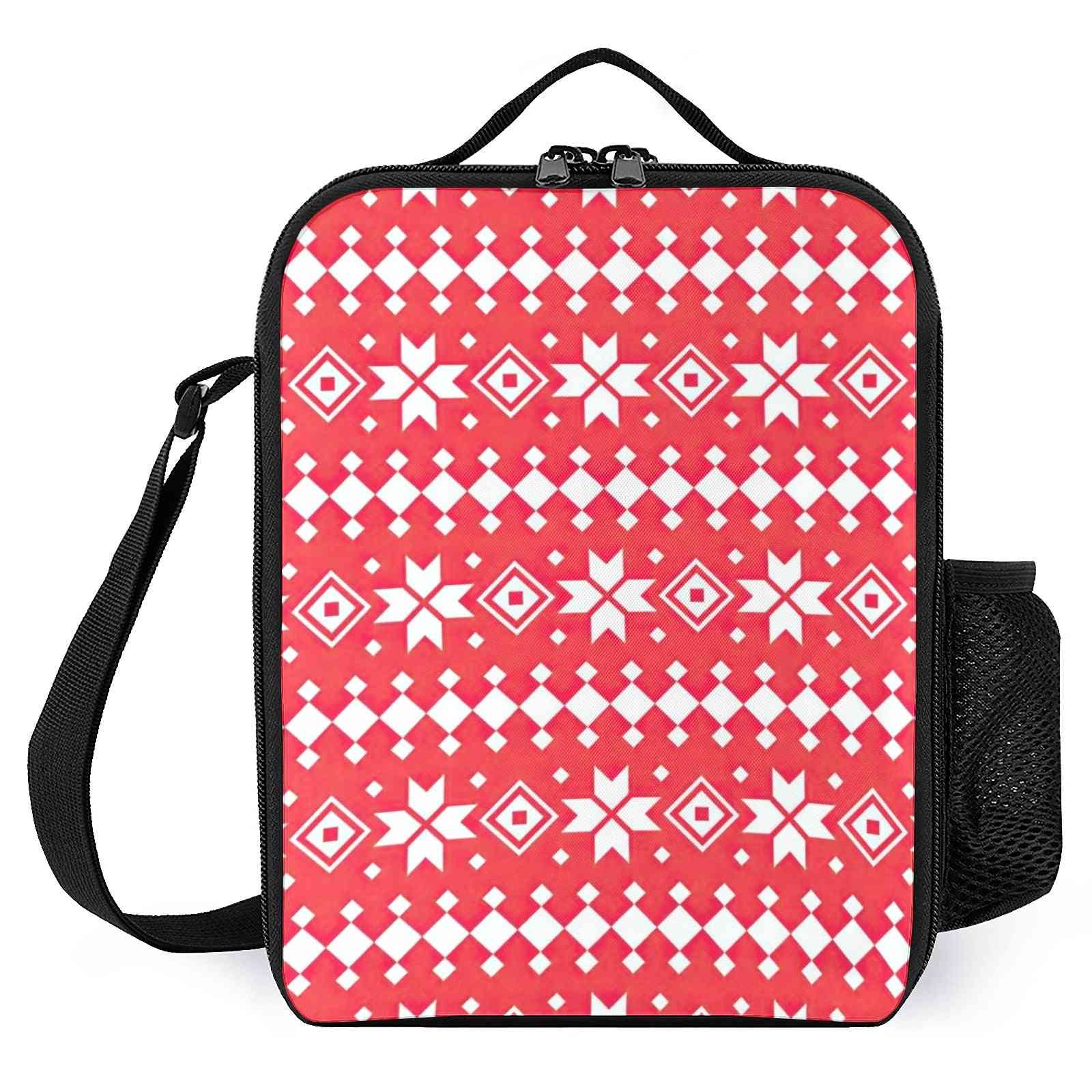 Christmas Ethnic Pattern, Traditional Design Printed Lunch Bags