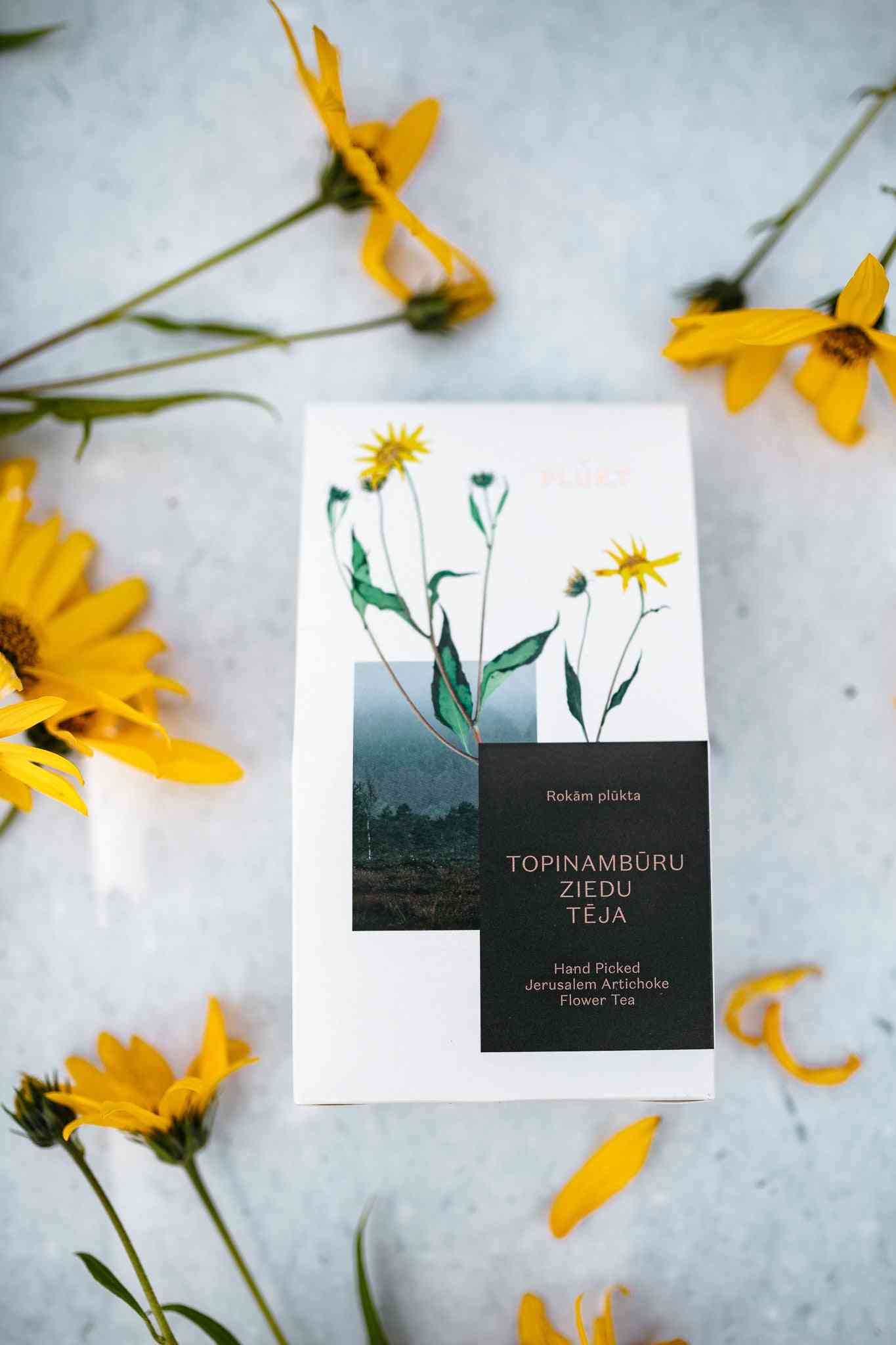 čaj iz cvetov artičoke iz jerusalema