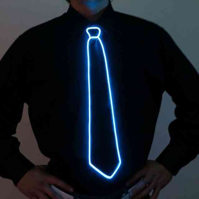 Neon Electroluminescent Wire-light Up Black Tie