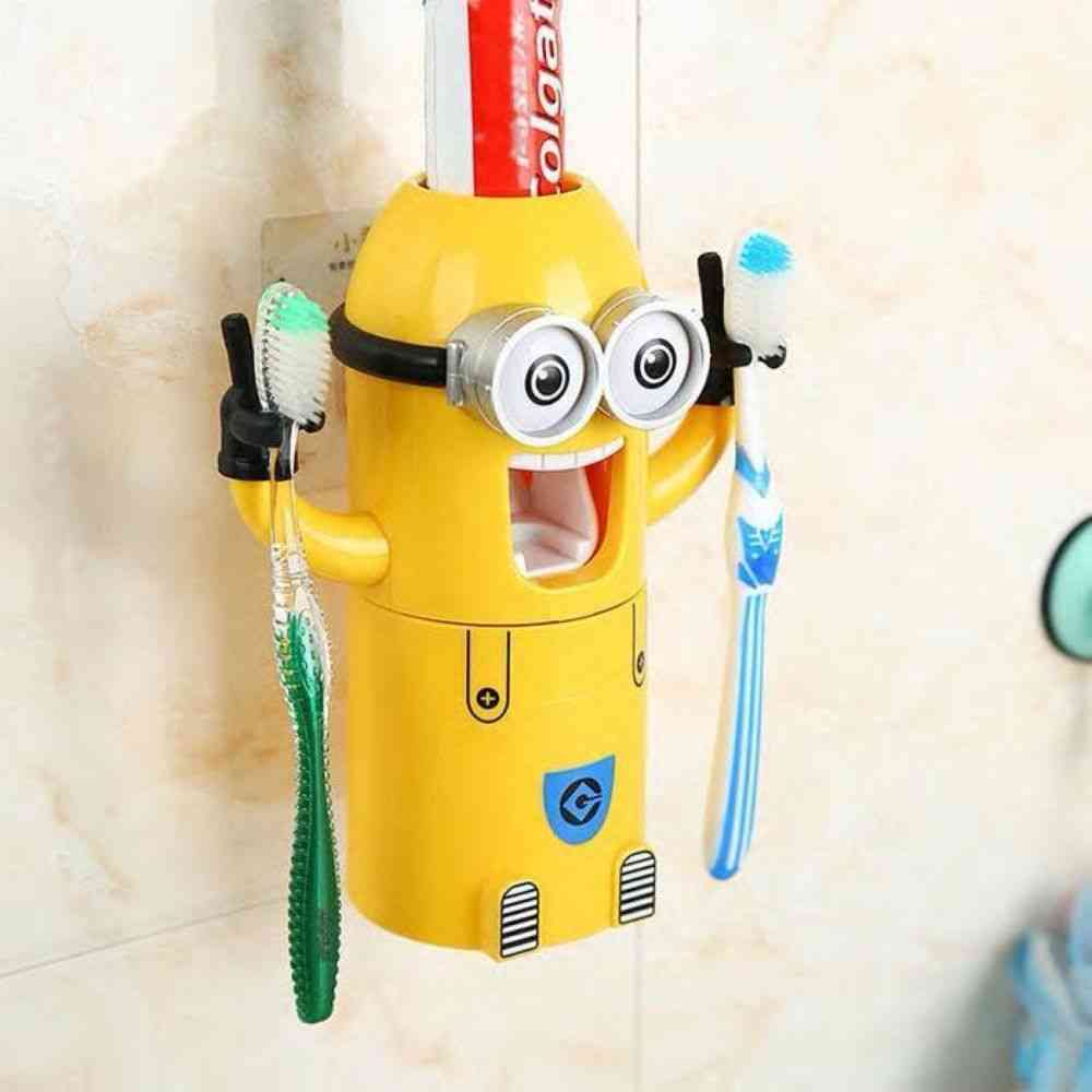 Liten minion tandkräm dispenser