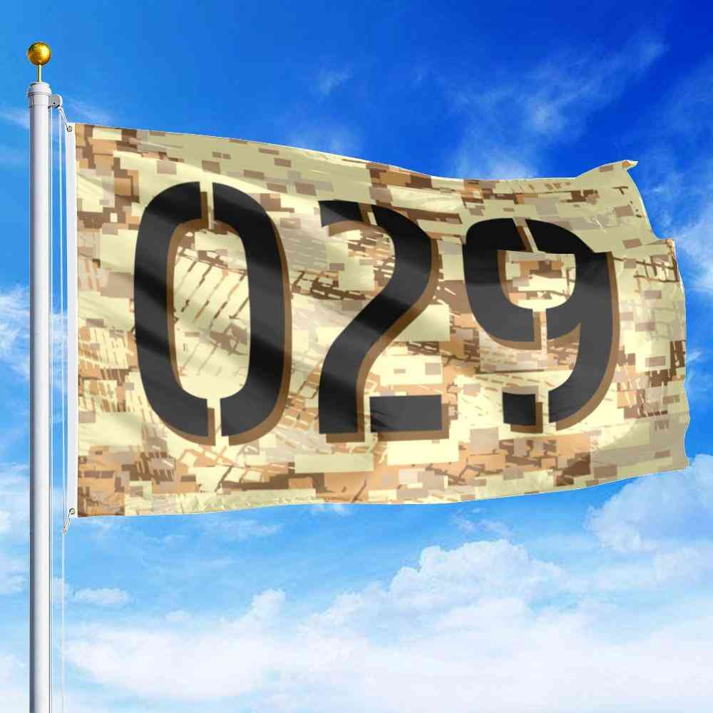 Blokowa flaga kamuflażu pustynnego 3x5 stóp