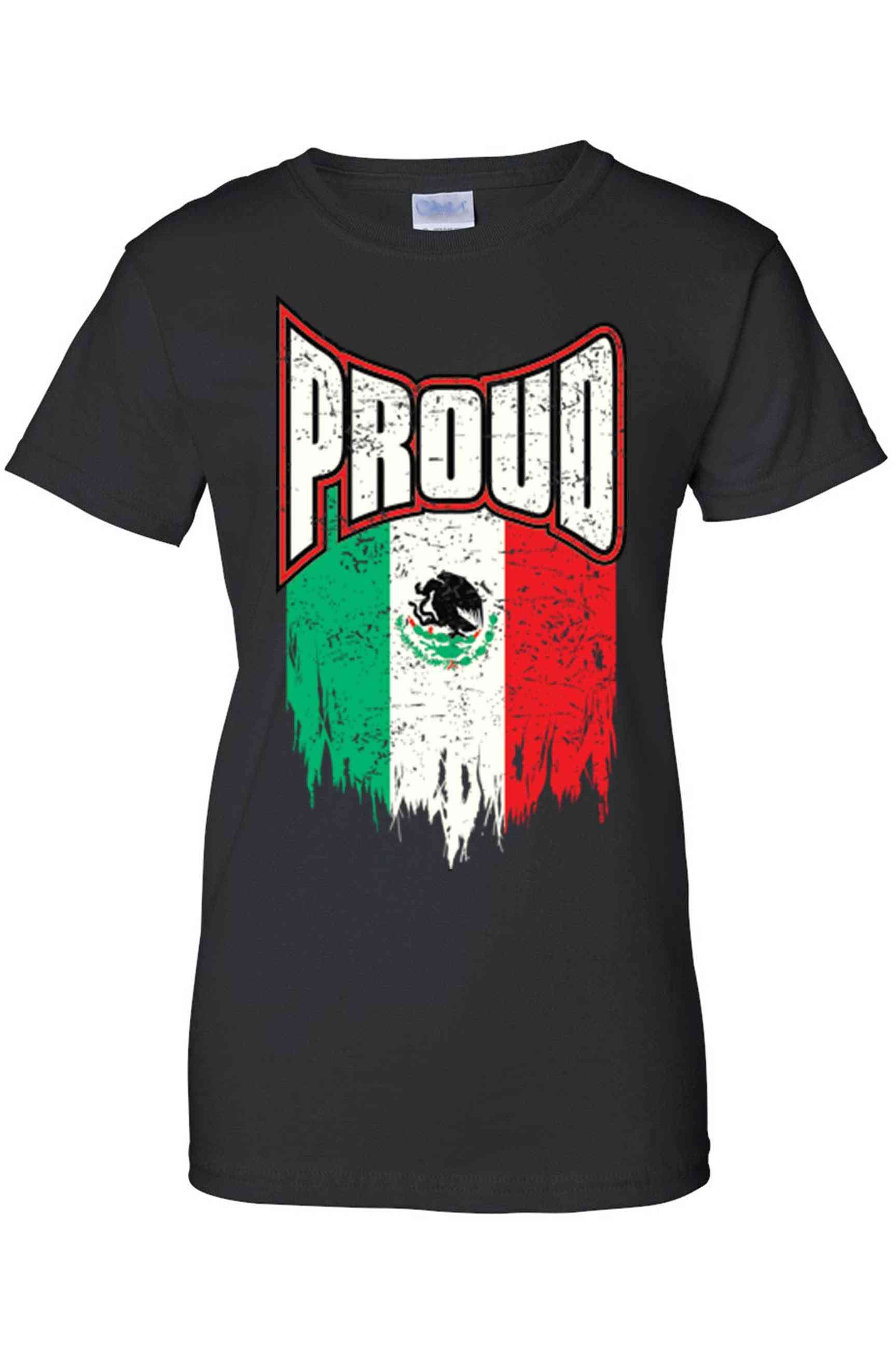 Dámské hrdé tričko s mexickou vlajkou pro juniory