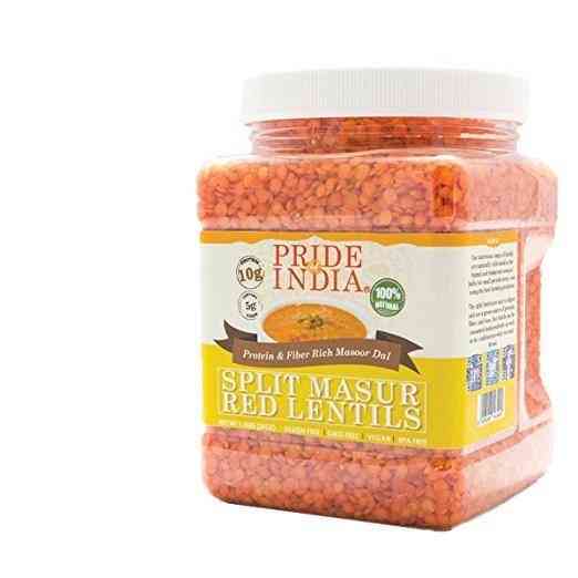 Split Masur Red Lentils Protein Dal Jar