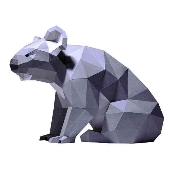 3d Koala Shaped Paper Model