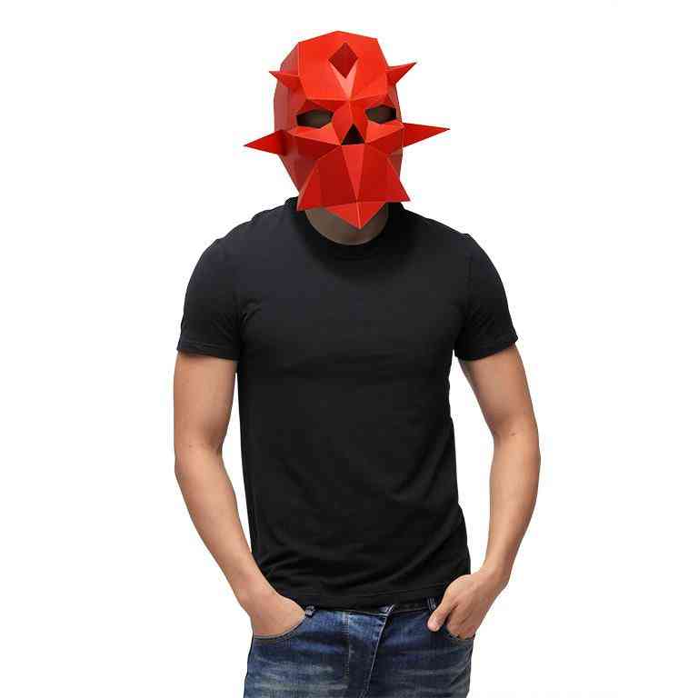 3D хартиена занаятчийска тъмна рицарска маска