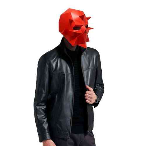 Máscara de caballero oscuro artesanal de papel 3d