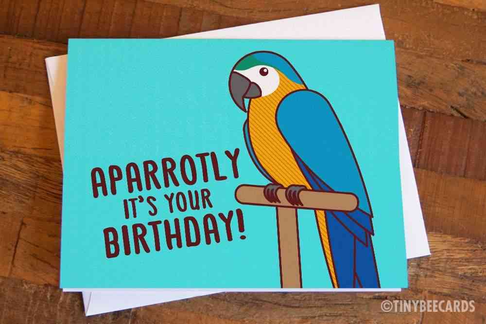 по-точно това е вашата папагалска картичка за рожден ден