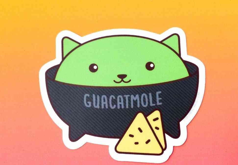 Guacamole Cat Vinyl Sticker