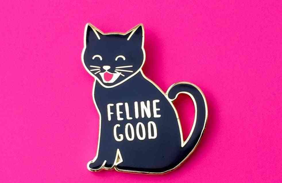Feline Good Cat Enamel Pin