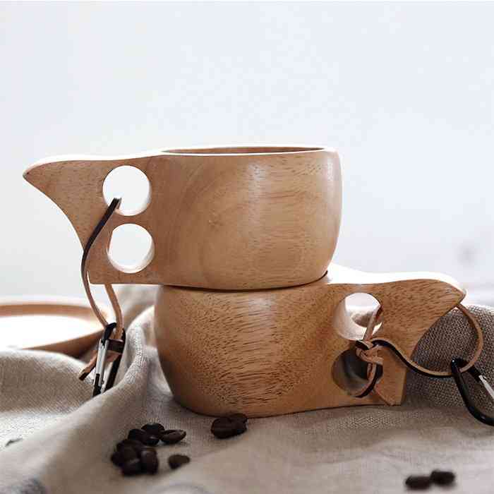 Taza de madera taza de café de madera