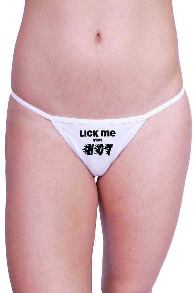 Thongs With Black Graphic G-string