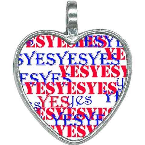 The Yes Stay Positive -heart Necklace