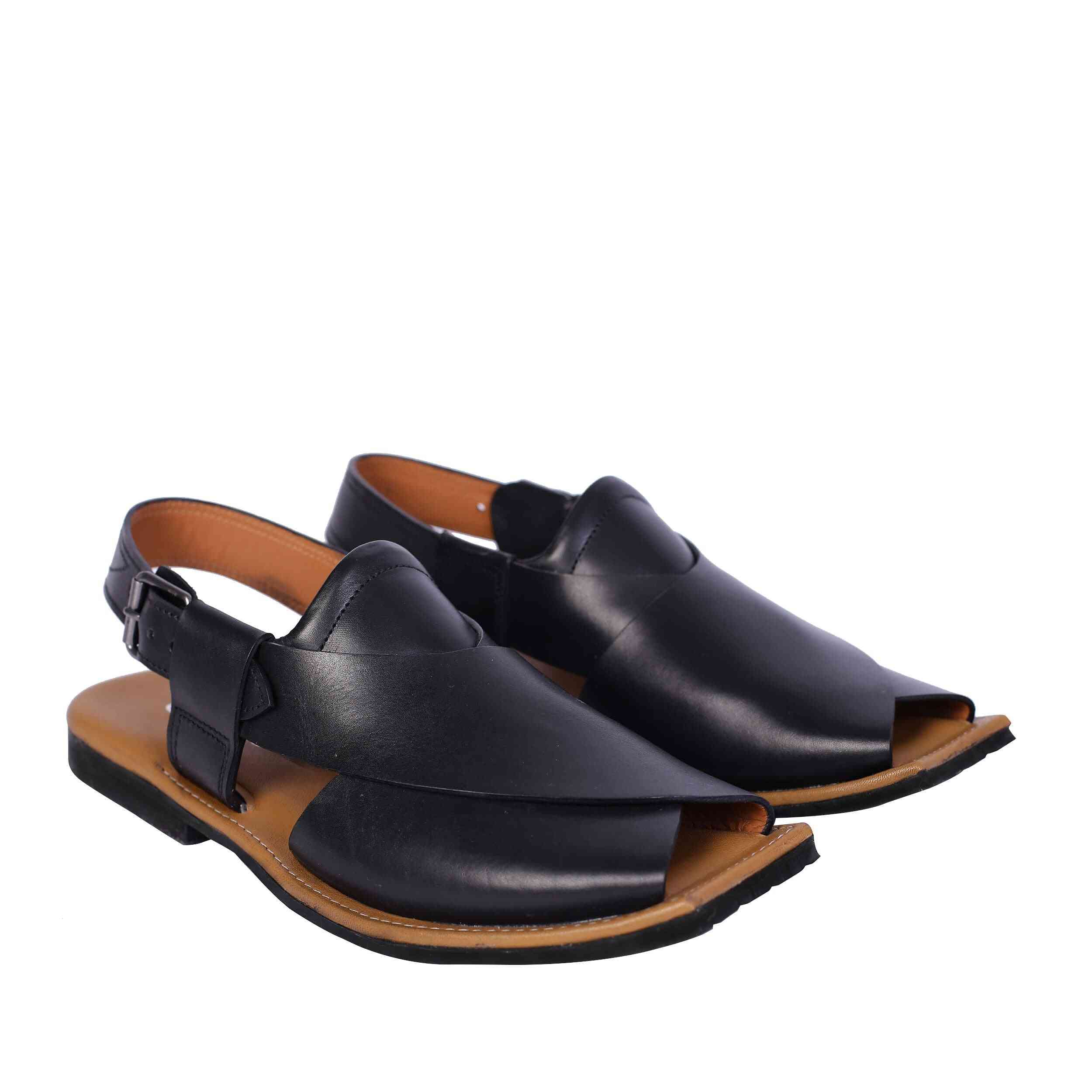 Mens Leather Fisherman Tire Sole Sandals