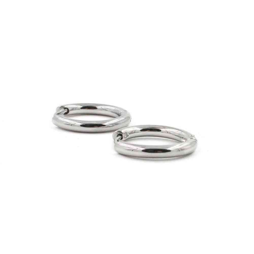 Elements Polished- Stainless Steel, Hoop Earrings