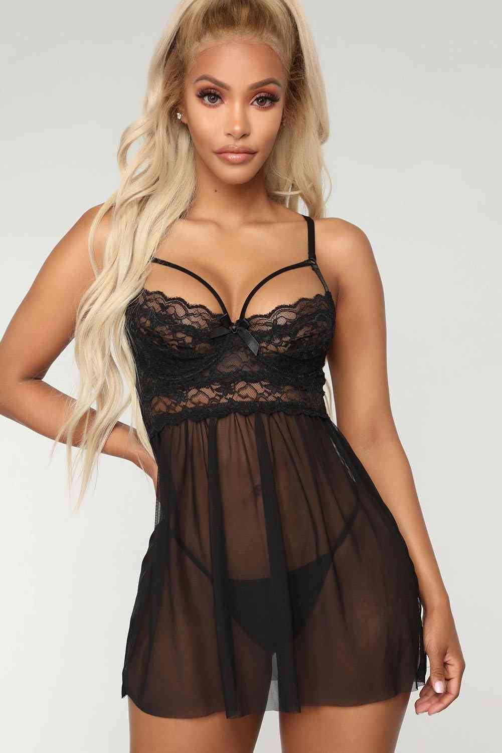 Lace Sheer The Great Escape Babydoll Dress