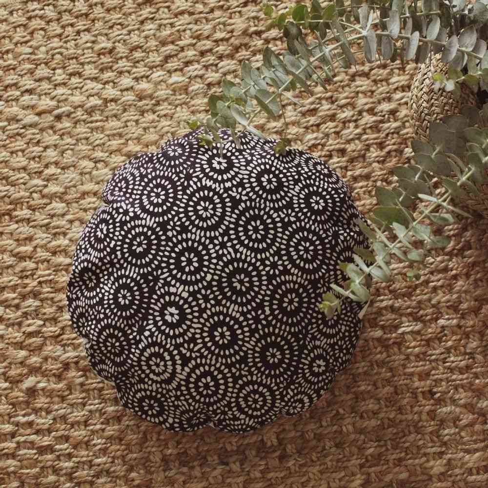 Traditional Batik Decorative Round Pillow Cover
